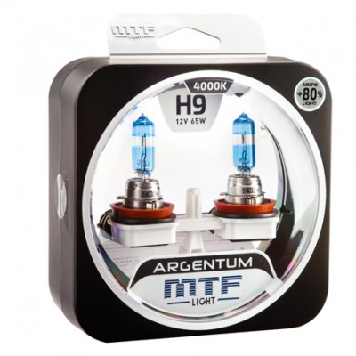 Комплект галогенных ламп H9 Argentum +80%
