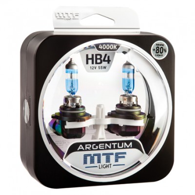 Комплект галогенных ламп HB4 Argentum +80%
