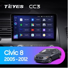 Штатная магнитола Teyes CC3 10" Honda Civic 8 FK FN FD (2005-2012)