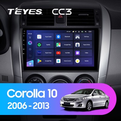 Штатная магнитола TEYES CC3 9.0" для Toyota Corolla 2006-2013