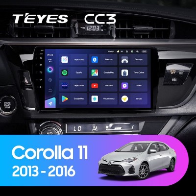 Штатная магнитола TEYES CC3 10.2" для Toyota Corolla 2013-2017