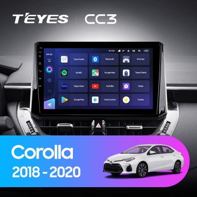Штатная магнитола TEYES CC3 10.2" Gb для Toyota Corolla 2018-2020