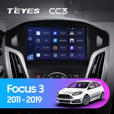 Штатная магнитола TEYES CC3 9.0" для Ford Focus 2011-2019