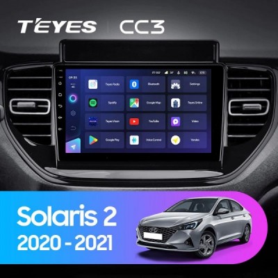 Штатная магнитола Teyes CC3 9" Hyundai Solaris 2 (2020-2021)