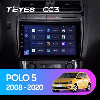 Штатная магнитола Teyes CC3 9" Volkswagen Polo 2008-2020