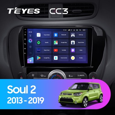 Штатная магнитола TEYES CC3 9.0" для Kia Soul 2013-2019