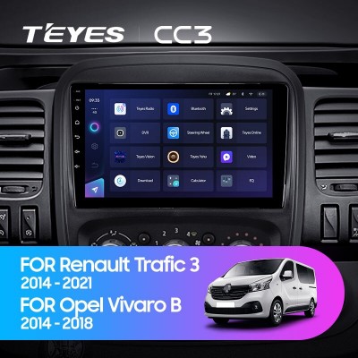Штатная магнитола TEYES CC3 9.0" для Renault Trafic 2014-2021