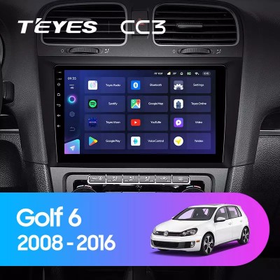 Штатная магнитола Teyes CC3 9" Volkswagen Golf 6 2008-2016
