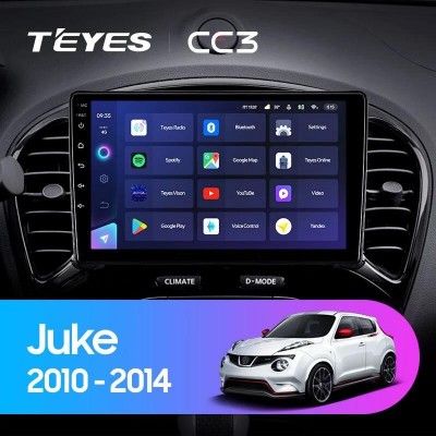 Штатная магнитола Teyes 9" Nissan Juke 2010-2014