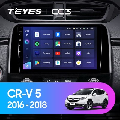 Штатная магнитола TEYES CC3 9" для Honda CR-V 2016-2018