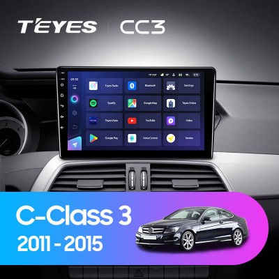Штатная магнитола Teyes CC3 9" Mercedes-Benz C-Class W204 C204 S204 (2011-2015)