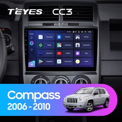 Штатная магнитола TEYES CC3 10.2" для Jeep Compass 2006-2010