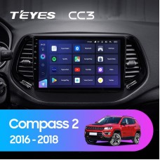 Штатная магнитола TEYES CC3 10.2" для Jeep Compass 2016-2018