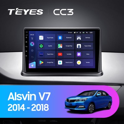 Штатная магнитола TEYES CC3 9" для Changan Alsin V7 2014-2018