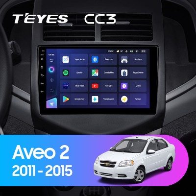 Штатная магнитола TEYES CC3 9" для Chevrolet Aveo 2011-2015