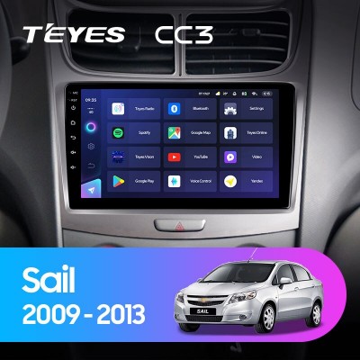 Штатная магнитола TEYES CC3 9" для Chevrolet Sail 2009-2013