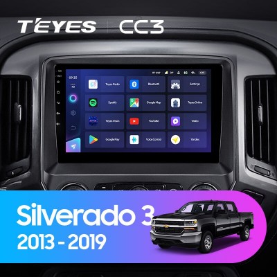 Штатная магнитола TEYES CC3 10.2" для Chevrolet Silverado 2013-2019