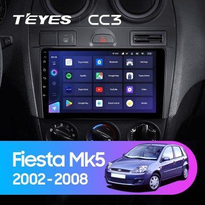 Штатная магнитола TEYES CC3 9" для Ford Fiesta 2002-2008