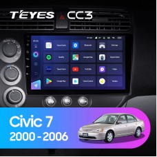 Штатная магнитола TEYES CC3 9" для Honda Civic 2000-2006