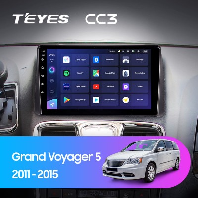 Штатная магнитола TEYES CC3 9.0" для Chrysler Voyager 2011-2015