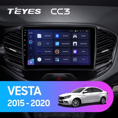 Штатная магнитола TEYES CC3 9.0" для Lada Vesta 2015-2021