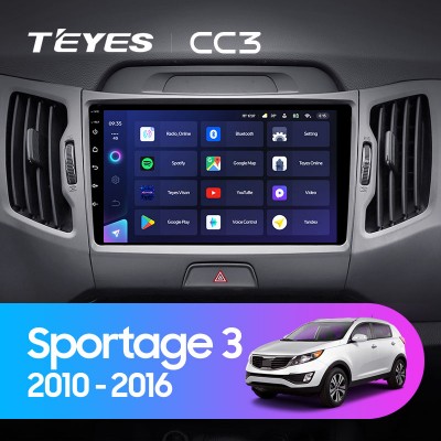 Штатная магнитола TEYES CC3 9.0" для Kia Sportage 2010-2016